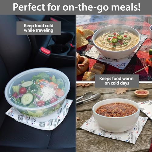 Vesture Microcore Reusable Hot & Cold Pack - 5x7 Inch - For Food or Body | Microwave & Freezer Safe - Non-Toxic - For Targeted Pain Relief, Injury Therapy, Lunchboxes, Small Coolers & Travel
