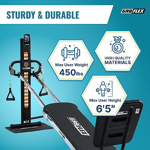GR8FLEX Performance Gym for Total Over 100 Exercises, Multi-Functional Workout Machine, High Performance Strength Training, Cardio, and Full Body Fitness Equipment for Home Use - style: Carbon Fiber Black Model