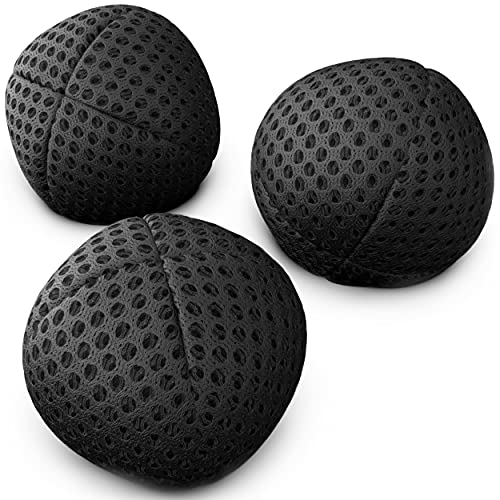 speevers Juggling Balls for Beginners and Professionals Set of 3, 14 Colors Available, 2 Layers of Net and Carry Case, Xballs Juggling Balls (Black, 4.2 oz) - color: Black, size: 4.2 oz