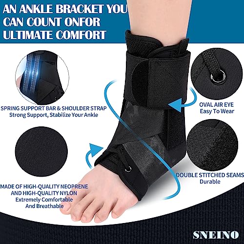Lace up Ankle Brace for Women & Men - Ankle Support Brace for Sprained Ankle, Ankle Stabilizer for Achilles,Tendon,Sprain,Injury Recovery, Sports, Running, Basketball, (X-Large) - size: X-Large