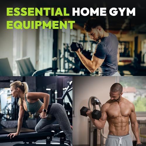 HANDBODE Hex Dumbbell Set with Vertical Storage Rack, 100–550 lb | Non-Slip Handle Design for Secure Grip, Rubber Encased Dumbbells, Hand Weights for Strength Training and Home Gym - style: 200 lb (10, 15, 20, 25, 30 lb) X 2 & Rack