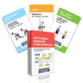 50 Kettlebell Workout Cards Deck 3x5''- Fundamental Exercise Cards for Home Workouts - Suitable for Safe Power Training, Strength Training - Bend & Tear-Resistant