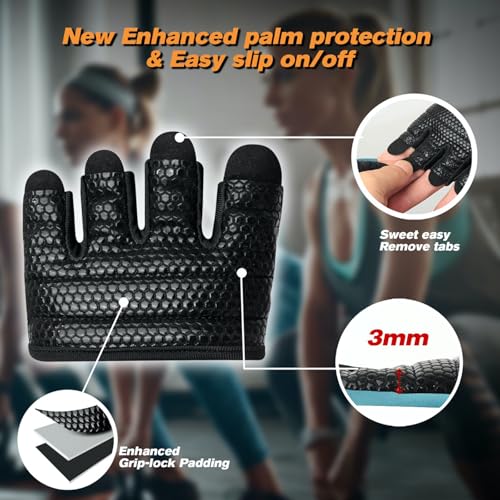 Minimal Workout Gloves for Women Men, Micro Fingerless Gym Gloves Grip Pads | Work Out Gloves for Kettlebells, Weight Lifting, Exercise, Pull Up, ,Cross Training, Silicone Grip Lifting Half Finger Gloves - color: 5-Aqua, size: Small