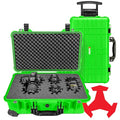 Eylar 22" Carry-On Roller Hard Case With Ragar Reconfigurable & Reusable XP Crosslink Foam, Waterproof, Shockproof For Equipment, Drones And Cameras, TSA Standard (2 Ragar Layers) (Neon Green) - color: Neon Green