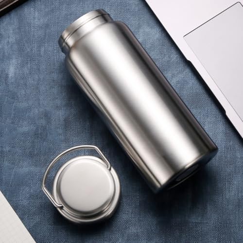 CDJ 16 OZ Uninsulated Single Wall Stainless Steel Water Bottle, Reusable Metal Water Bottle for Sports, Leakproof and Durable, Perfect for Hiking, Gym, Picnics, and Outdoor Activities - size: 15 Ounces