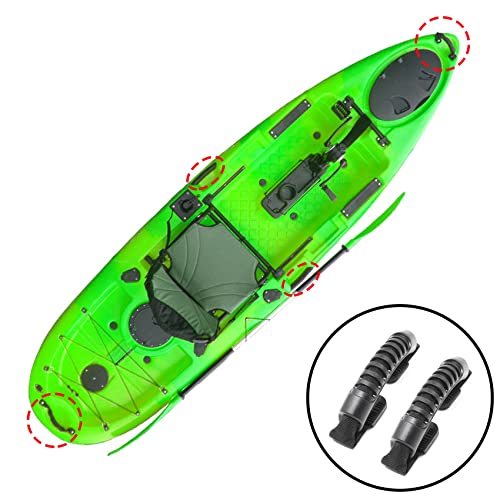 Piutouyar 2 Pcs Kayak Handles Replacement Kayak Carry Handles Rubber Handles Canoe Boat Side Mount Carry Handle for Kayaks Suitcase Luggage - size: Kayak Handle With Fixing End