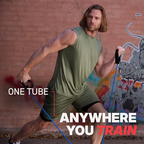 SPRI Xertube Resistance Bands with Handles – All Exercise Cords Sold Separately with Home Gym Workout Fitness Door Anchor Attachment Option - size: Light, style: With Door Attachment