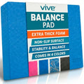 Vive Balance Pad - Foam Large Yoga Mat Trainer for Physical Therapy, Stability Workout, Knee and Ankle Exercise, Strength Training, Rehab - Chair Cushion for Adults, Kids, and Travel - color: Champion Blue