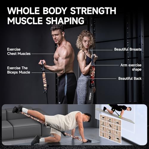 Innstar Multi-Function Resistance Bands for Working Out, Push Up Exercise Bands Resistance Bands Set for Bench Press Gym Equipment, Home Workout, Travel Portabl - color: Desert 198LBS