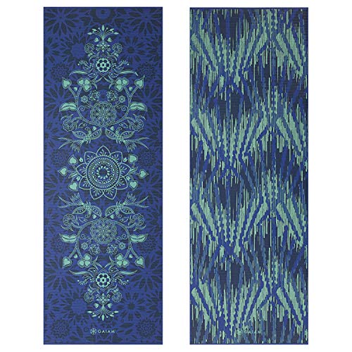 Gaiam Yoga Mat - Premium Print Reversible Extra Thick Non Slip Exercise & Fitness Mat for All Types of Yoga, Pilates & Floor Workouts - color: Divine Impressionist
