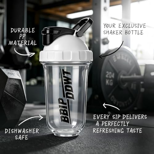 Protein Shaker Bottles with Whisk Ball,white | No odor,BPA-Free,Dishwasher Safe,Protein Bottle,Leakproof Shaker Cups for Protein Shakes, Mixes, Electrolytes, Pre Workout