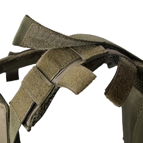 Greencity Weight Vest Adjustable Strength and Endurance Training, Tactical Vest Quick Release with Molle System, Fitness Workouts, Running - color: Green