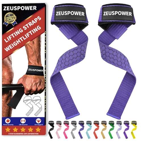 Lifting Straps Wrist Straps for Weightlifting Gym Straps Weight Lifting Deadlift Workout Women Men Dumbbell Straps for Hand RDL Strap Exercise Straps Dead Lift Cotton Neoprene Padded Zeus Power - color: 03-Navy Blue Silicone