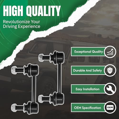 K750744 2PCS Rear Stabilizer Sway Bar End Links for Lincoln Continental MKX MKZ 2013-2020, for Ford 2015-23 Edge, 13-20 Fusion, 15-22 Mustang, 19-20 Police Responder Hybrid/SSV Plug-In Hybrid - size: K750744 X2