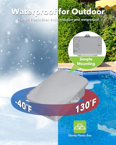 BN-LINK Pool Pump Timer, Heavy Duty Outdoor Smart Wi-Fi Timer Box, 2HP 40A Max, 120, 240, 277 VAC, for Pool Pump, Water Heater, Fans, SPA, Compatible with Smart Phone, Alexa, Google Assistant - style: WiFi