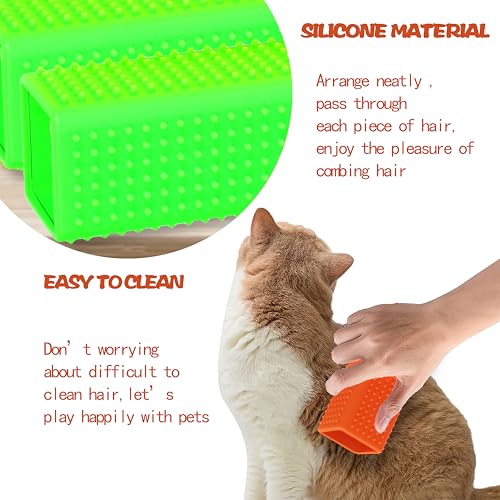 2pcs Pet Dog Cat Hair Remover, Pet Hair Removal Tool, Hollow Cleaner Brush for car，Interior, Furniture, Sofa (green and green) - color: greengreen