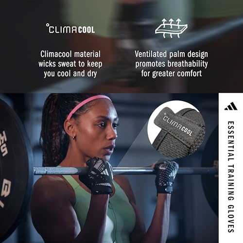 adidas Essential Training Gloves - color: Graphic, size: Small