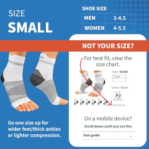 6 Pairs Compression Socks Men & Women Ankle Brace Plantar Fasciitis Socks | Ankle Compression Sleeve with Arch Support for Plantar Fasciitis Relief, Achilles Tendonitis Relief, Heel Pain & Swelling - color: 2 Black+2 Gray+2 White(6 Pairs), size: Small (6