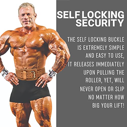 Schiek Sports 2006 Leather 6" Weight Lifting Belt - Weightlifting Belt with Double Prong Stainless Steel Belt Buckle - size: Small