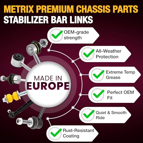 Metrix Premium Chassis Parts - 2 PC Rear Sway Bar Stabilizer End Link Kit Fits 1990-1995 Toyota 4Runner, Replacement K80380, Made in Europe - size: K80380 x2/ PAIR