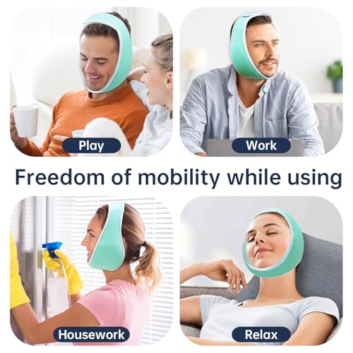 ZNÖCUETÖD Wisdom Teeth Ice Pack Face Head Wrap for Wisdom Teeth Removal Toothache Pain Relief, TMJ, Jaw Ice for Face Oral Surgery, Dental Implant with 4 Reusable Hot Cold Gel Packs (Mint Green) - color: Mint Green