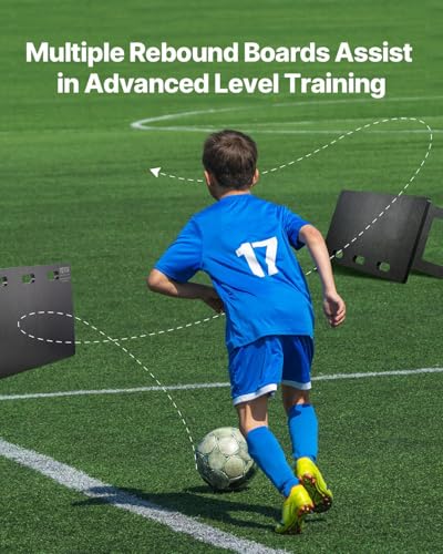 VEVOR Soccer Rebounder Board, Mult-Adjustable Angles Portable Soccer Rebound Wall, Foldable Kickback Board, Soccer Practice Equipment, Ideal for Kids & Adults Passing & Shooting Drills - size: 40"X16"