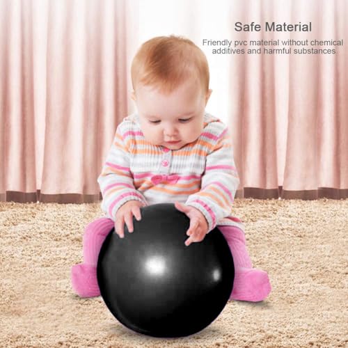 2 Pack Exercise Balls, 8-9 Inch Mini Pilates Yoga Balls, Anti-Burst Small Fitness Balls for Pilates, Yoga, Core Training and Physical Therapy, Improves Balance - color: Black
