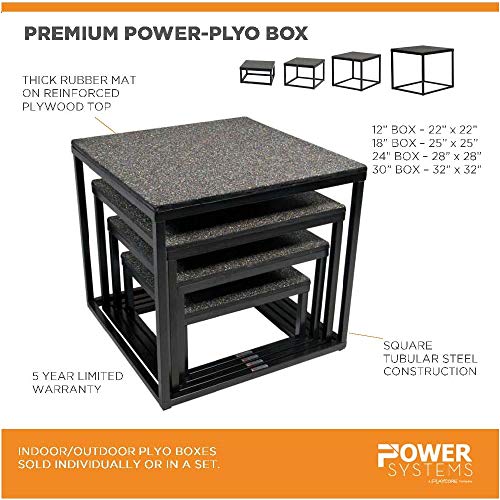 Power Systems Premium Power-Plyo Box, Black, Sold Individually - size: 24-Inch