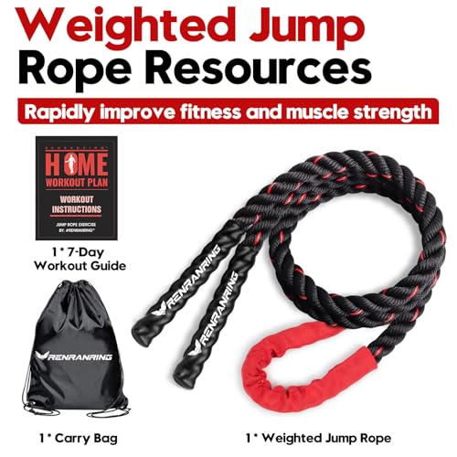 Weighted Jump Rope for Men and Women, 3lb 4lb 5lb Adult Heavy Skipping Rope, Jumprope for Fitness,Workout Equipment, Fitness Equipment for Home Gym Exercise,Improve Strength and Building Muscle - style: 5lb