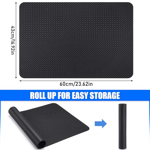 TOBWOLF Non-Slip Workout Mat for Ellipse Leg Exerciser, Ellipse Machine Mat, Exercise Mat for Under Desk Ellipticals, Suitable for Electric Seated Foot Pedal Exerciser, Stability & Floor Protection - color: Double-Sided Non-Slip