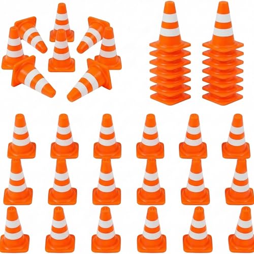 36/60/120/200 Pack 1 Inch Orange Mini Traffic Cones.Perfect as Construction Party Favors,Durable Small Roadblock Markers for Training Scenarios and Sports Event Setups - color: orange