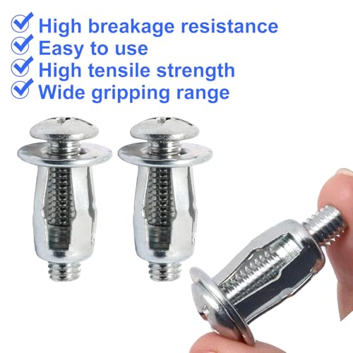 20pcs Hollow Wall Anchors for Thin Walls Heavy Duty, M6 x 1" - size: M6 x 25mm