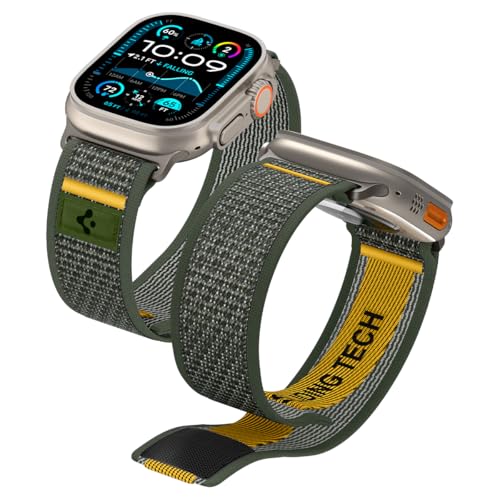 Spigen for Apple Watch Band, Compatible with Ultra 3/2/1 49mm, Series 11/10 46mm, 9/8/7 45mm, SE3/SE2/SE/6/5/4 44mm, 3/2/1 42mm - color: Active Green