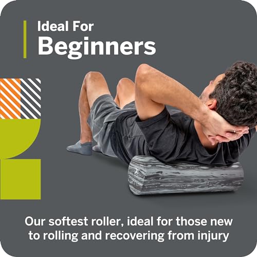 TriggerPoint Foundation Roller - Premium EVA Foam Muscle Recovery and Flexibility Roller, Soft Compression for Injury Prevention, Travel-Friendly, Ideal for Athletes - color: Orange/Grey, size: 12"