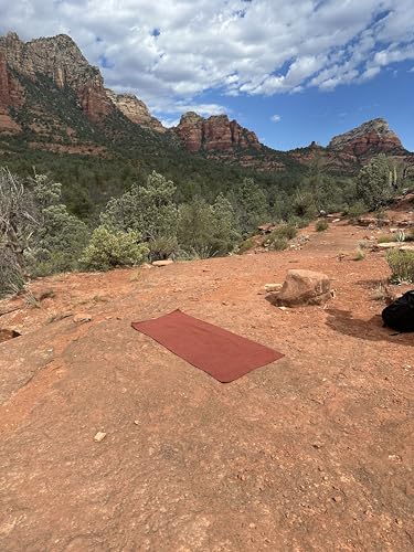 Yoga Mat Towel - Double Sided Microfiber Yoga Towel - Sweat Absorbent Non Slip Hot Yoga Towel - Lightweight, Quick Drying Pilates Towel - 73" x 26", Sedona - color: Sedona