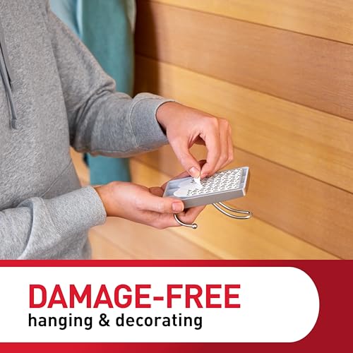 Command X-Large Satin Nickel Triple Hook,1 Hook,3 Strips,Damage-Free Hanging with Adhesive Strips,No Tools Wall-Hook for Hanging Decorations in Living Spaces,(Pack of 8) - style: 8-Pack
