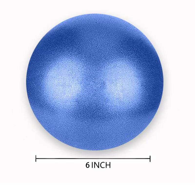 6 Inch Mini Exercise Pilates Yoga Ball, Stability Ball for Yoga, Barre, Training and Physical Therapy- Improves Balance with Inflate Pump(Pink) - color: Blue, size: 6 Inch