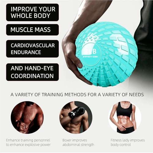Medicine Ball 8, 10 lbs Slam Ball Weighted Balls for Exercise Strength and Crossfit Workout - color: Dynamic Green, size: 8 LB