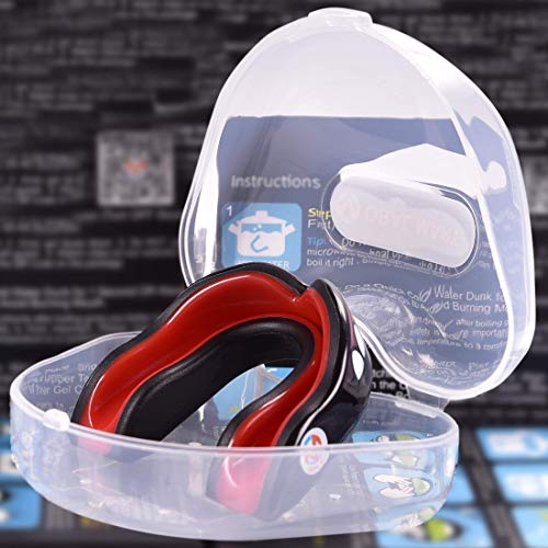 Oral Mart Youth Sports Mouth Guard for Kids (USA Flag, Fangs, 20+ Colors to Choose from) Mouthguard for Football, MMA, Karate, Boxing, Rugby, BJJ, Flag Football – /w Case (Youth, Strapless) - color: Fangs / Vampire