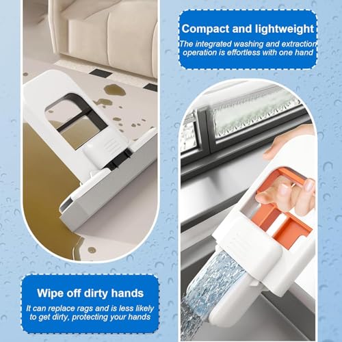 2026 Foldable Water Absorbing Desktop Sponge Mop, Mini Compact Scrubber Pad Cleaner for Bathroom Kitchen Glass Living Room Car, Effortless Multi-Scene Scratch-Free Cleaning