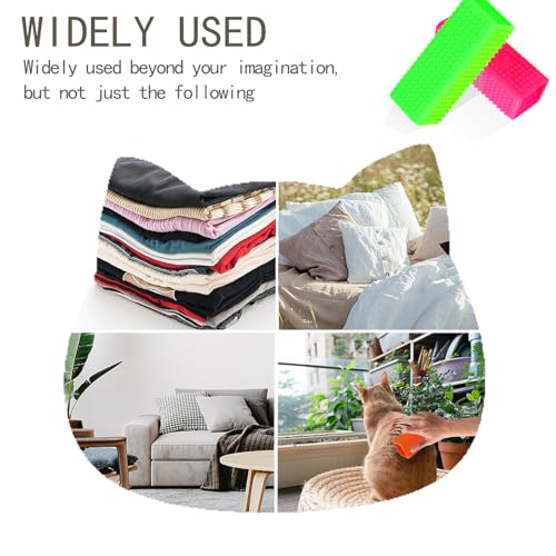 2pcs Pet Dog Cat Hair Remover, Pet Hair Removal Tool, Hollow Cleaner Brush for car，Interior, Furniture, Sofa (green and pink) - color: greenpink