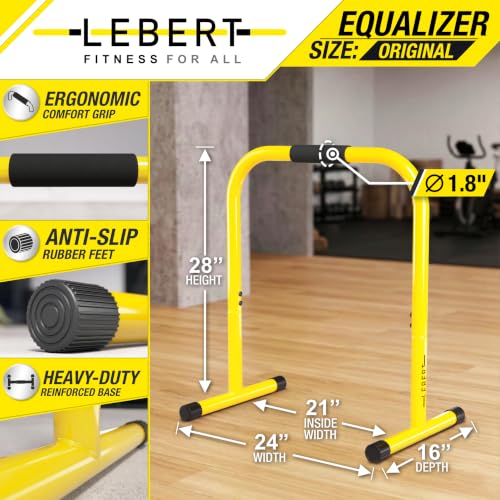 Lebert EQualizer Total Body Strengthener – Dip Station - Standard & XL - color: Yellow Regular