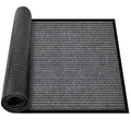 Commercial Floor Mat 1.47' x 2.3' Extra Large Front Door Industrial Rug Heavy Duty Brush Step Entrance Mat Weather Utility Rug with Non Slip Rubber Backing Low Profile for Entryway, Charcoal Grey - size: 1.47 x 2.3 Feet