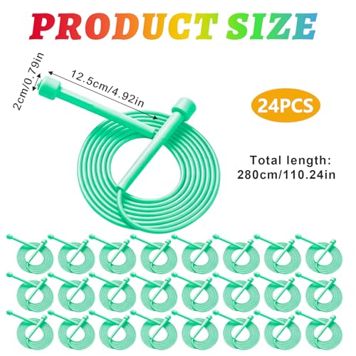 YYDYTTKX Adjustable Jump Rope Bulk, 9.2 ft Tangle-Free Speed Skipping Rope for workouts, group training, teams, family and Gym Class - color: Turquoise, size: 24