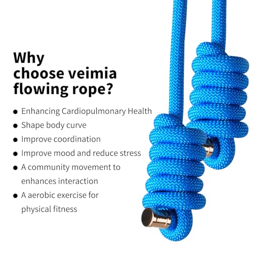veimia Flow Rope for Fitness High Performance Double Woven Workout Rope Adjustable Flow Jump Rope for Men Women Training Indoor Outdoor Cardio Exercise Rope for beginner - color: Starry Blue
