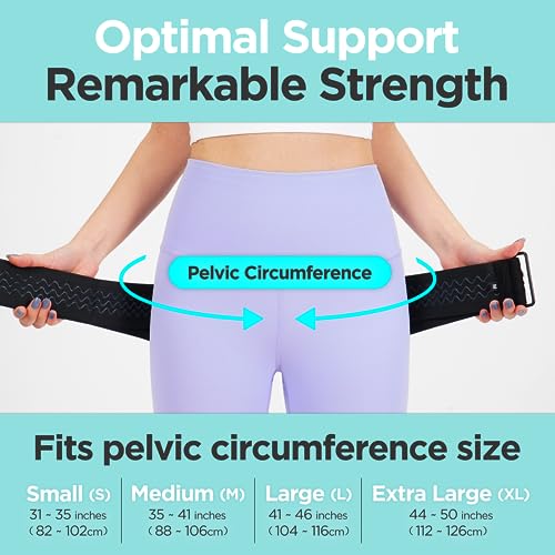 Enhanced Stability with Dual Support PowerFit Pro SI Joint Belt - Unique Dual-Band Design, Eco-Friendly Material, Reinforced Construction, Secure Buckle, Optimal Support (Medium) - size: Medium (Pack of 1)