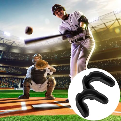 BBTO 20 Pcs Football Mouthguards Bulk | Youth & Adult Mouth Guard No Boil Mouthpiece Adult Youth Braces Soft Mouth Guard for Lacrosse Basketball Hockey Wrestling - color: Black, size: L