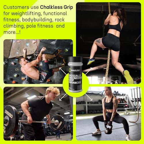 Chalkless Grip Enhancer - Premium Liquid Chalk Alternative & Less Mess Hand Chalk for Weightlifting, Powerlifting, Yoga, Gaming, Climbing, and More, Non-Toxic Long-Lasting & Reliable - style: 15 Gram