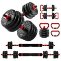 Adjustable Dumbbell Set, 20/30/45/70/90lbs, 5 in 1 Multi-Function Dumbbells | Converts to Barbell Kettlebell&Push up Stand, Free Weight Set for Home Gym Workout, Suitable for Men/Women Strength Training - size: 19LBS(9.5LB Pair)