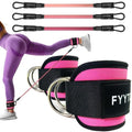 Ankle Resistance Bands with Cuffs - Workout for Gym&Home, Glute Butt Exercise Equipment,Ankle Weights for Lower Body, Shaping the Perfect Butt - color: Pink